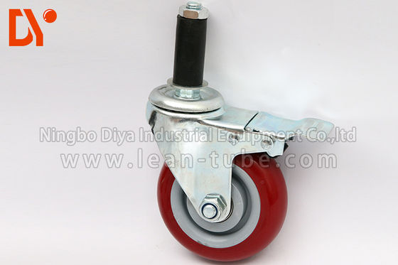 Pipe Equipments Anti Static Caster Wheels Small Size Lightweight With Brake