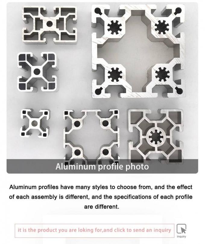 Perfil Radiused de alumínio 2020 do ângulo do suporte 20x20 2040 V-entalhes 1