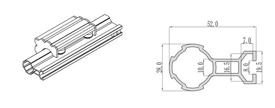 6063-T5 Aluminum Lean Pipe with Sandblasted Matte Surface and 4m Length for Industrial Applications