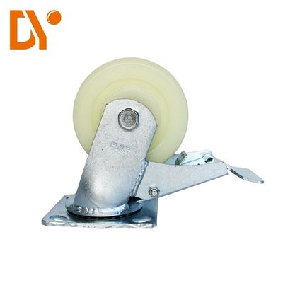 Nylon resistente projeto simples de 4 rodízios do giro da polegada para o equipamento magro da tubulação