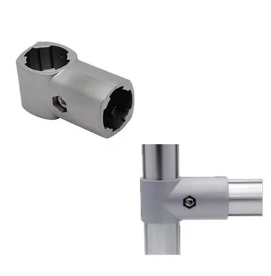 OD28mm Indústria flexível Alumínio Conector de tubulação Lean Corner Joint Metal Product