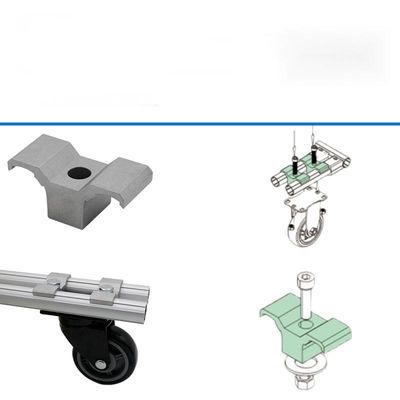 DYE28-02 Castor Wheel Mounting Base Wheel Support Bracket For Lean Rack System