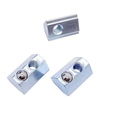 European Standard T-shaped Slider Nut Nickel Plated Elastic Steel Ball Nut Block Stainless Steel