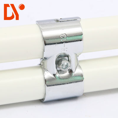 Chrome Plating HJ-11 Sheet Metal Joints Metal Lean Pipe Connector Tube Clamp in 2.3mm Thickness for Lean Pipe Rack System