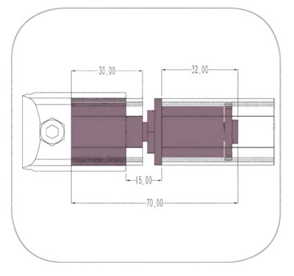 DYE28-08 Industrial Accessories Workshop Lean Pipe Connector for Lean Tube Aluminum Tube Joint