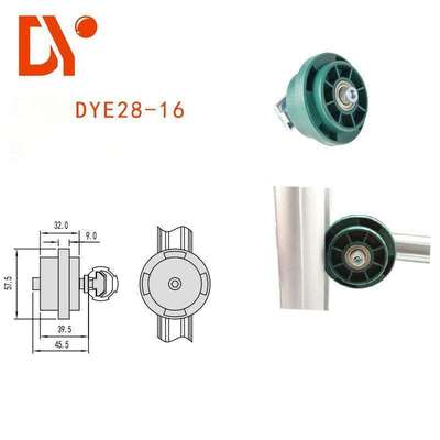 DYE28-16 Aluminum Tube Convex Guide Wheel for OD 28mm Aluminum Lean Pipe