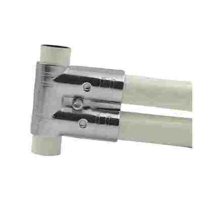 HJ-14 Chroming Plating Round Metal Pipe Joints/connectors/tube Connector 3 Way para Lean Pipe System Assembly Line