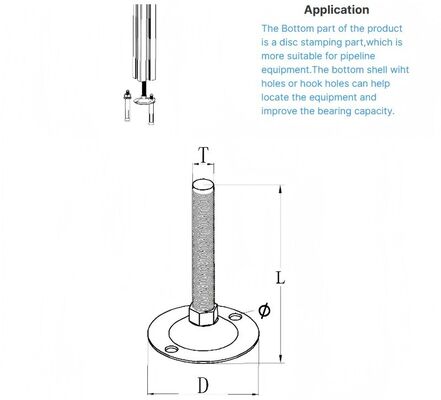 Customizable Zinc Plated & Steel Adjustable Footrest for Aluminium Profile Scaffold's Bottom with Box Packing