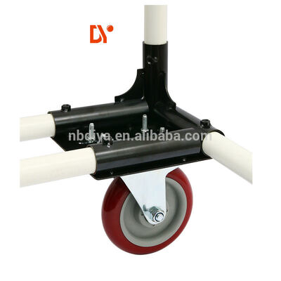 Heavy Duty Cold-Rolled Steel Caster Flag Wheel Base for Pipe Rack System and Handcart Caster Wheel