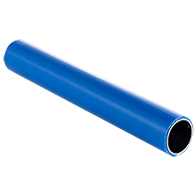 OD28mm Tubo composto de tubo magro PE revestido de azul claro para parede do sistema de rack