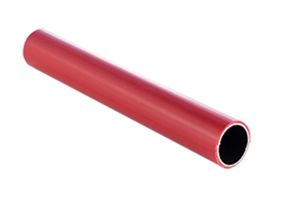 OD28mm Tubo revestido de plástico vermelho para prateleira, banco de trabalho de tubos, trolley industrial Tubo de aço inoxidável