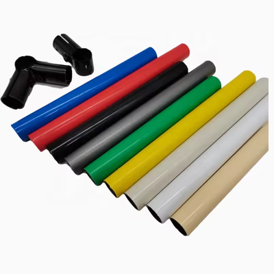 Diâmetro 28 mm tubo magro PE ABS ESD revestido de aço tubo magro tubo de aço redondo para mesa de trabalho flexível